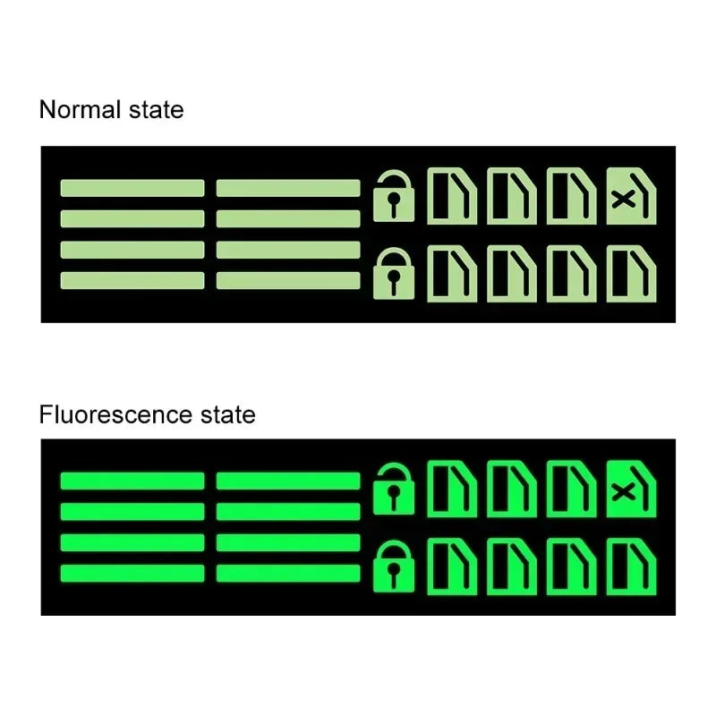 Car Control Switch Button Fluorescent Sticker Window Lifter Luminous Button Sticker Auto Interior Decal Decor Accessories 1-5PCS