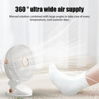 Car Clip-on Fan 5 Speed Quiet Rechargeable Desktop Portable Air Circulator Wireless Fan with LED Light for Office Amagi