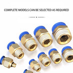 10/50PCS Pneumatic Fitting Air Connector PC 4mm 6mm 8mm 10mm 12mm Thread 1/8" 1/4" 3/8" 1/2" Hose Fittings Pipe Quick Connectors