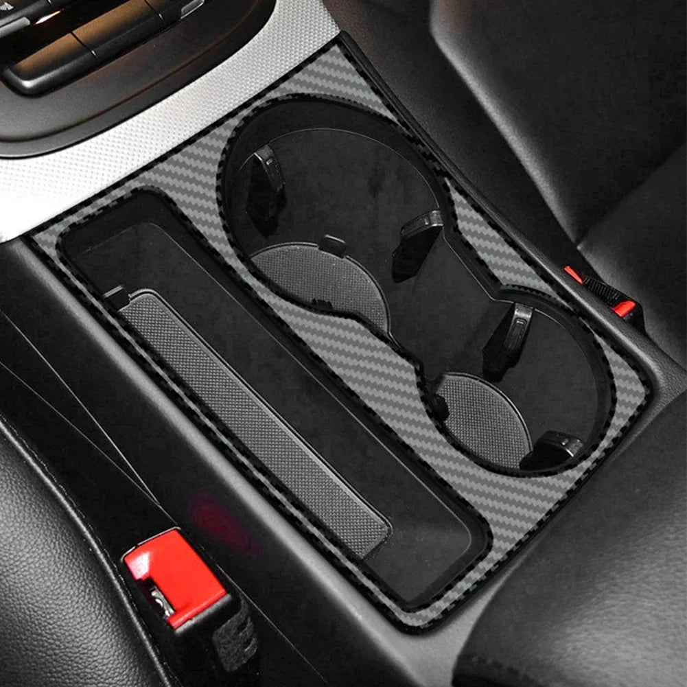 For Audi A4 B8 A5 2009 2010 2011 2012 2013 2014 2015 Carbon Fiber Center Console Water Cup Holder Cover Trim Accessories Tools