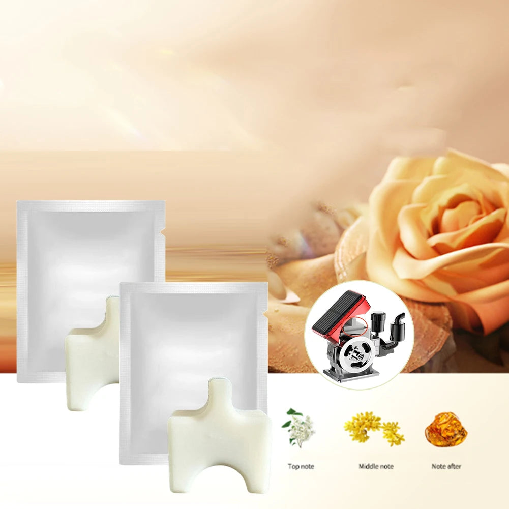 2/5 PCS Diffuser  Solar Powered Rotating  Car Purifier Simulated  Engine Scent Tablet Car Aromatherapy  Machine Fragrant Tablet