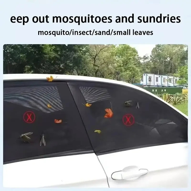 2pcs Car Styling Mosquito prevention Sun Shade Auto Uv Protect Curtain Beach Parasol Parasol Side Windows Children Shield Visor