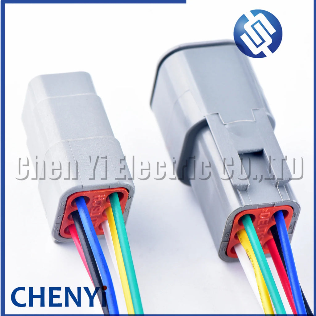 DTM series 6 Pin Automotive waterproof connector Sealed Wire Harness Plug DTM06-6S DTM04-6P with 15cm wires For Deutsch