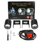 Motorcycle Mini Driving Light Dual Colo for Headlight Auxiliary Spotlight Lamp R ATV Scooter Moto Fog Light Accessorie 12V Amagi