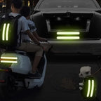 6/2pcs Car Reflective Safety Strip Stickers Car Rearview Mirror Reflective Sticker Reflective Warning Safety Tape Accessories