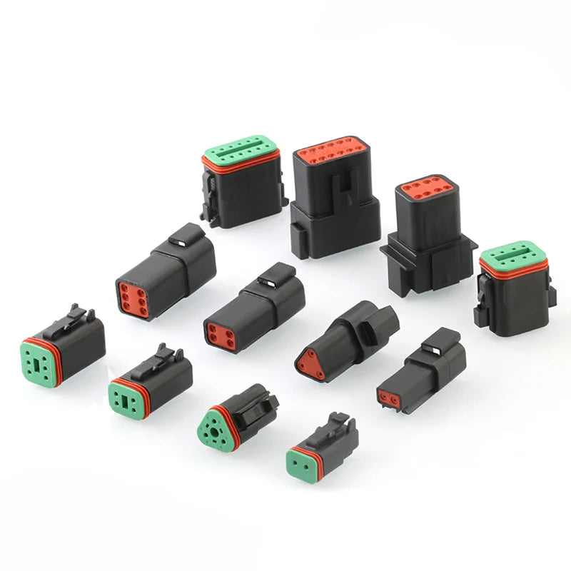 1 Set 2 3 4 6 8 12 Pin Auto Deutsch DT Series Enhanced Seal Electrical Cable Connectors Female Male Wire Harness Plug