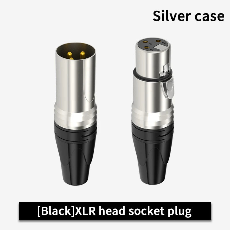10 Set 3Pin XLR Color Head Pure Copper Pin Male and Female Audio Microphone Connector Canon Welding Plug Socket