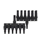 1/5/20/100 Sets PV T Branch Photovoltaic Solar Connector 1000V 30A Male Female 1 To 2/3/4/5/6 PV Plug 2/3/4/5/6IN 1OUT Adapter