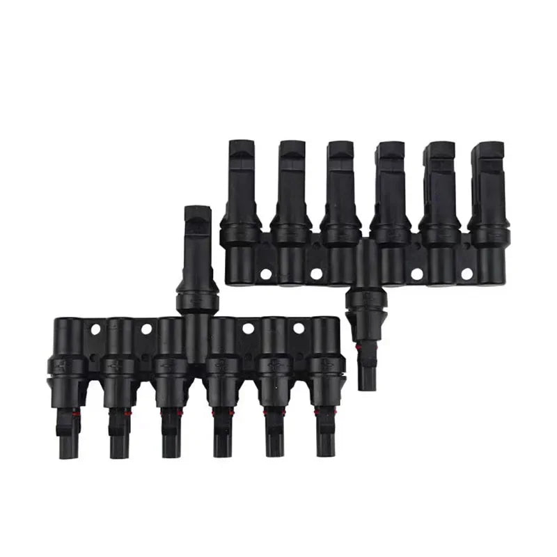 1/5/20/100 Sets PV T Branch Photovoltaic Solar Connector 1000V 30A Male Female 1 To 2/3/4/5/6 PV Plug 2/3/4/5/6IN 1OUT Adapter