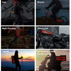 4 Flashing Motorcycle Bike Helmet LED Cold Light Strip EL Sticker Waterproof Warning Lights Motorcycle Night Riding Accessories