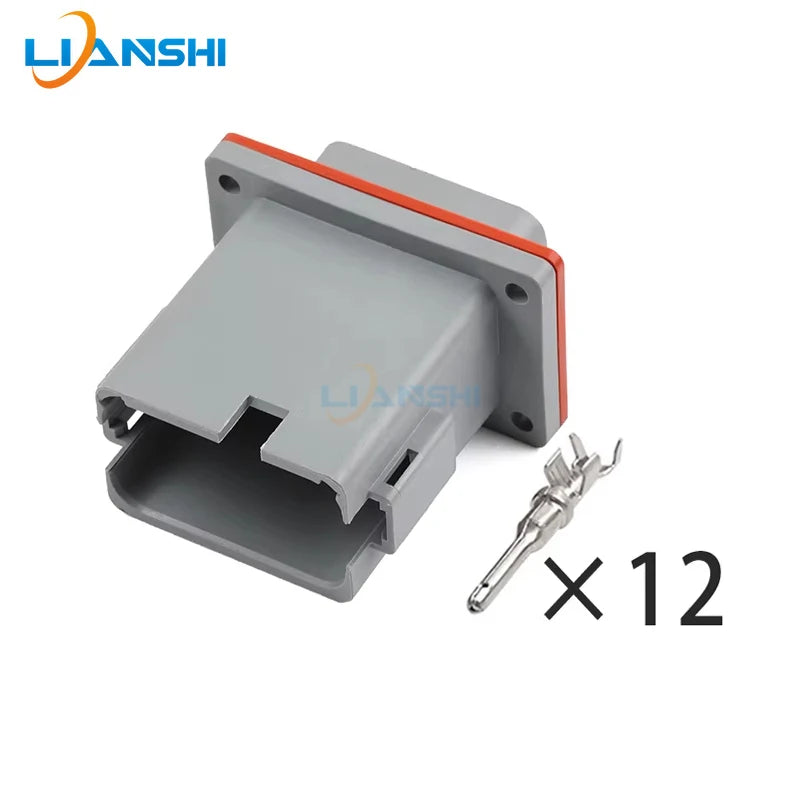 AT04-12PA-PM02 Automotive Plug - 12-Port Wiring Harness Connector for Engineering Use with Waterproof Connector AT06-12SA