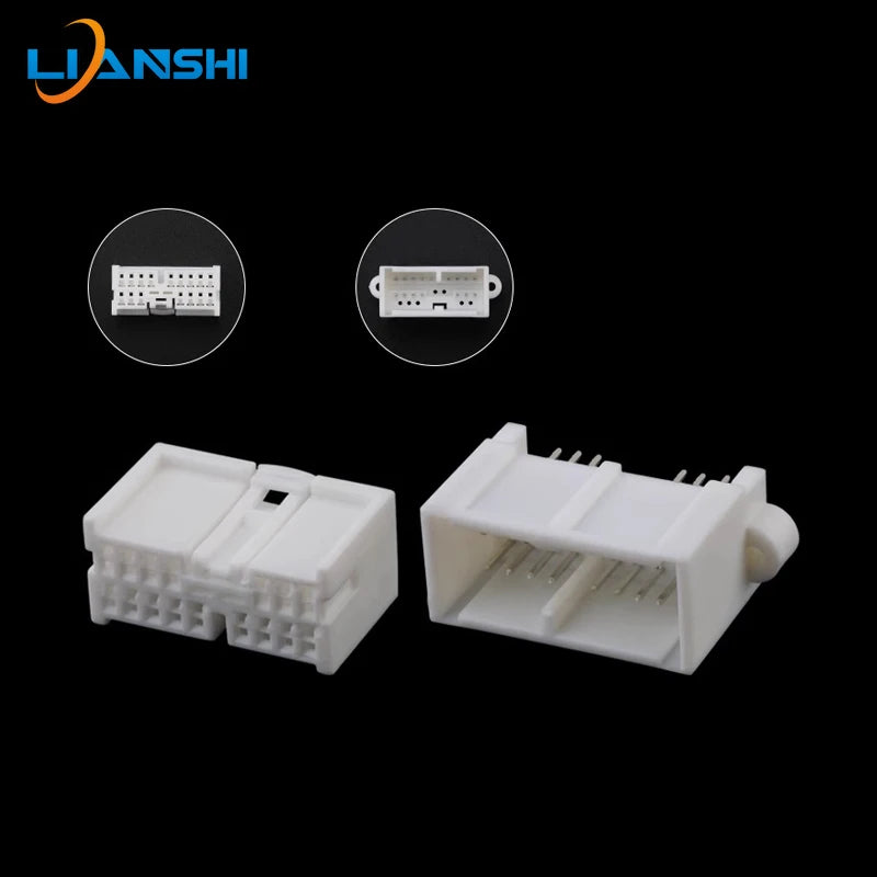 Automotive speed sensor PCB connector board end pin 16-hole plug seat rubber shell sheath with terminal DJ7165-0.6-10/21