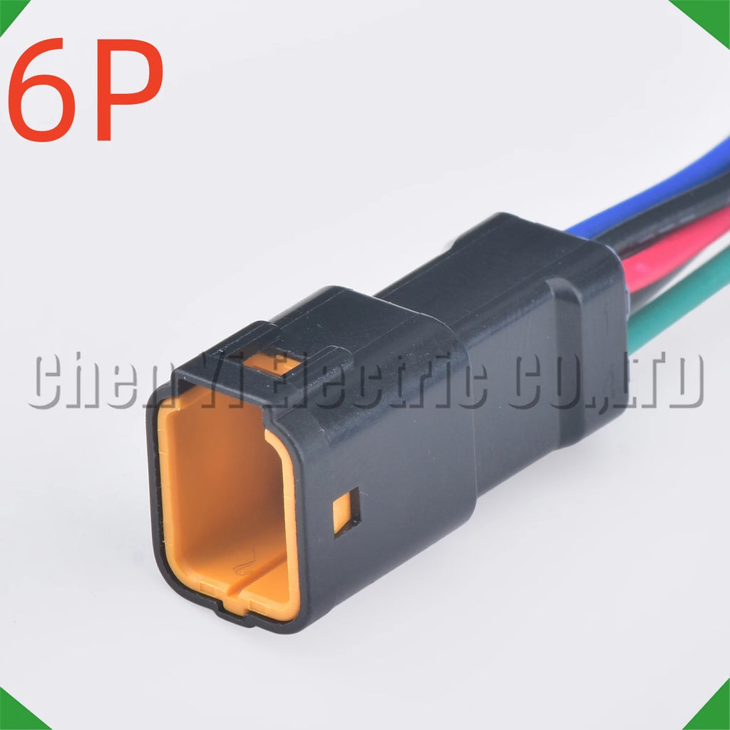6 Pin Auto Waterproof Electronic Connector Wire Harness Butt Plug For 06R-JWPF-VSLE-S 0...