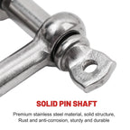 Stainless Steel D Ring Shackle HeavyDuty Ship Rigging Mooring Tow Recovery Clip Boat Vehicle Rope Chain Connector Metal Fastener