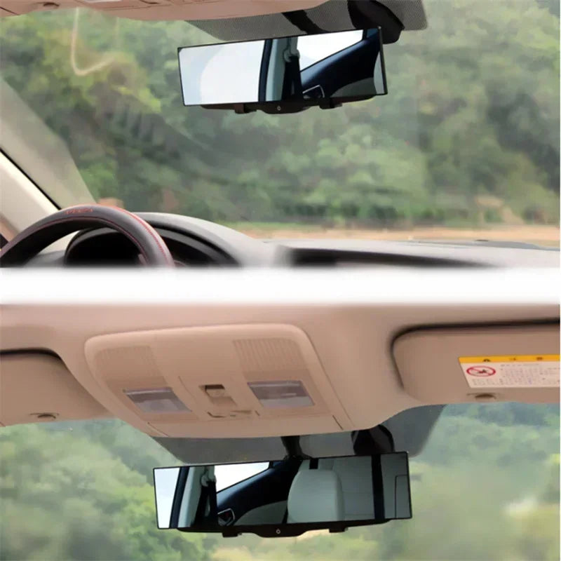 Car Snap-on HD Large Field of View Anti-fog Rear-view Mirror Universal Anti-glare Wide-angle Mirror White Car Accessories Amagi