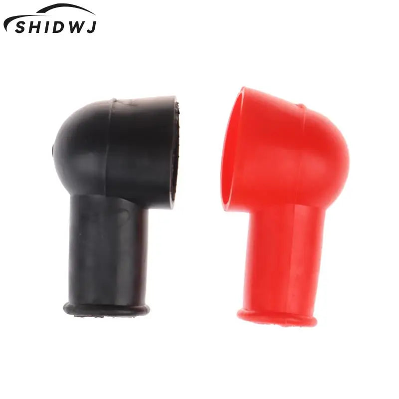 1Pair Black Red Battery Terminal Protective Covers Round Insulating Caps Insulating Protector Replacement Batteries Accessories
