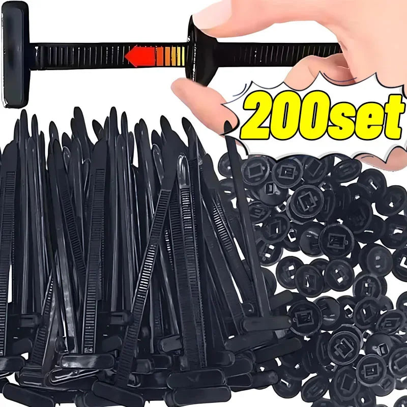 500/10set Universal Nylon Cable Tie Buckle Auto Fastener Screw Replacement Clip Car Fender Trunk Engine Guard Panel Wire Clips