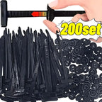 500/10set Universal Nylon Cable Tie Buckle Auto Fastener Screw Replacement Clip Car Fender Trunk Engine Guard Panel Wire Clips