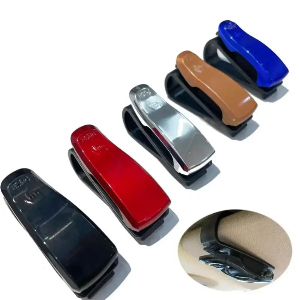 Auto Sun Visor Glasses Box Sunglasses Clip Card Ticket Holder Stand Universal Fastener Case Eyeglasses Car Accessories Amagi