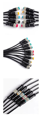 5/20PCS M9 2 3 4 5 6 Pin DC Electric Bicycle Butt Joint Plug waterproof female male Connector Wiring Scooter Brake Cable 20CM