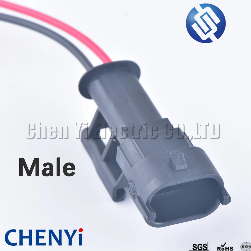 2 Pin automotive plug Diesel Fuel Common Rail Injector Crankshaft Sensor female Connector For Ford Renault 1928403874 with wire