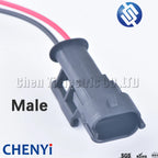 2 Pin automotive plug Diesel Fuel Common Rail Injector Crankshaft Sensor female Connector For Ford Renault 1928403874 with wire