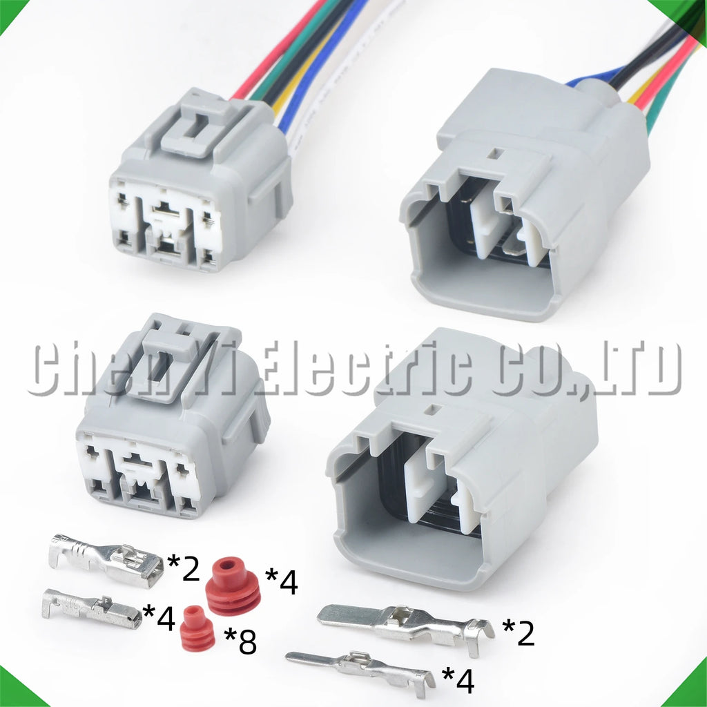 6 pin automotive connectors brake abs pump wire harness plug 6189-0143 6188-0187 90980-...