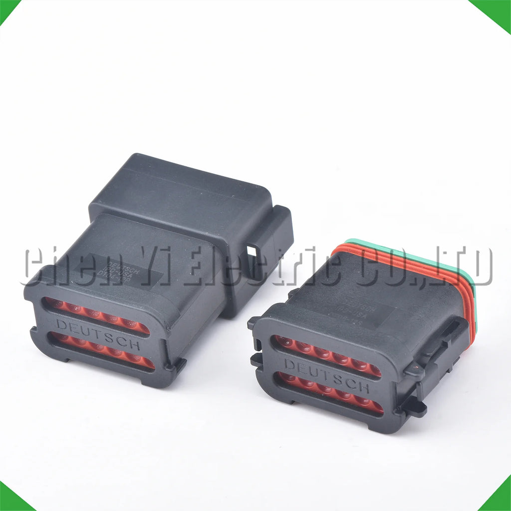 12 Pin Black DT Automotive Connectors Wire harness Plug For Deutsch DT06-12S DT04-12P D...