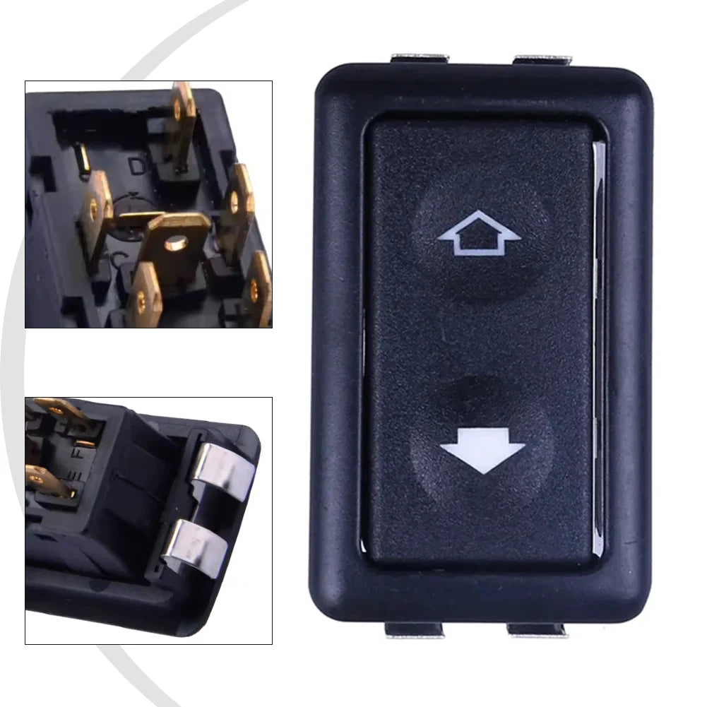1X 6pin  12-24v Car Electric Window  Switch Button Cover Auto Power Controller  For  Toggle Switch Auto Replacement  Part Switch