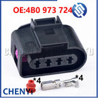 1 Pcs 4 Pin female Automotive waterproof connector Ignition Coil Wire harness plug 4B0973724 4B0 973 724 With Pins