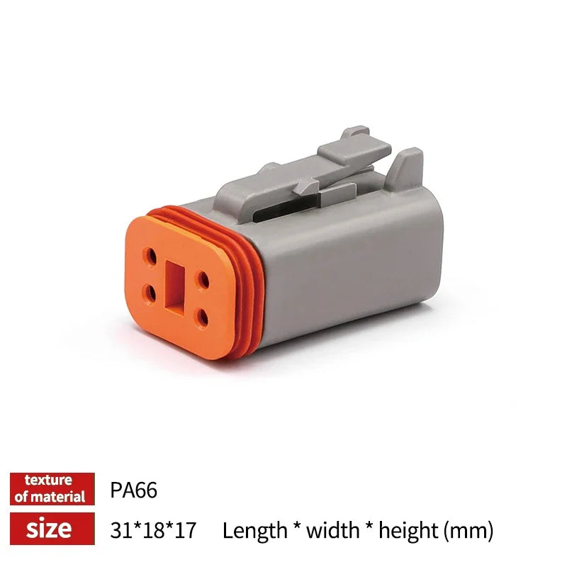1Set Deutsch DT Series Multi-Pin Bundle (2P/3P/4P/6P/8P) | 22-16AWG Sealed Plug & Socket for Auto Electronics Upgrade DT04-2P