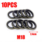 Non-Slip Car High Pressure Fuel Line Drain Plug Gasket Universal Oil Pan Gaskets Accessories Seal M6/M8/M10/M12/M14/M16/M18/M20