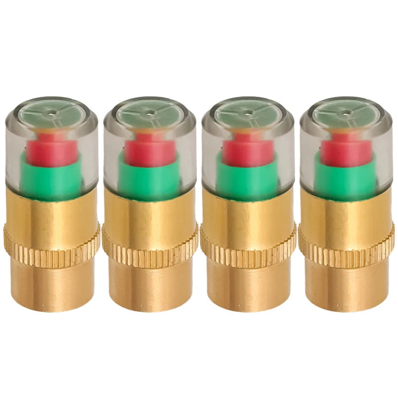8/1pcs Car Tire Pressure Indicator Tire Pressure Gauge Indicator Alert Monitoring Valve Cap Sensor External Valve Detection