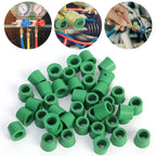 Green Air Conditioning 100/50pcs 1/4'' Charging Hose 1/4'' Valve Gasket Manifold Repair Seal Kit Replacement Car Accessories New