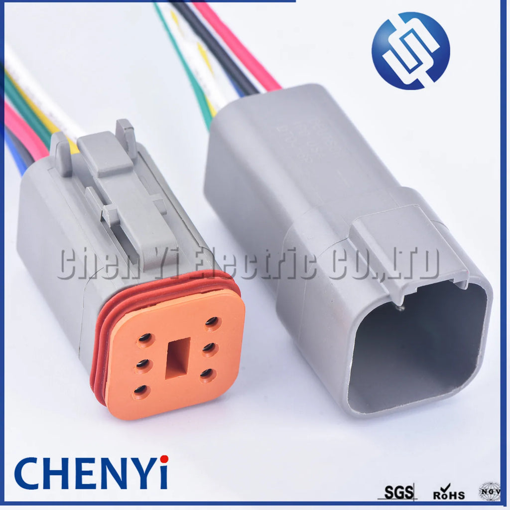 DT 2 3 4 6 8 12 Pin Automotive Sealed Electric Plug male female Waterproof Connector Wire Harness DT06-2S DT04-2P For Deutsch
