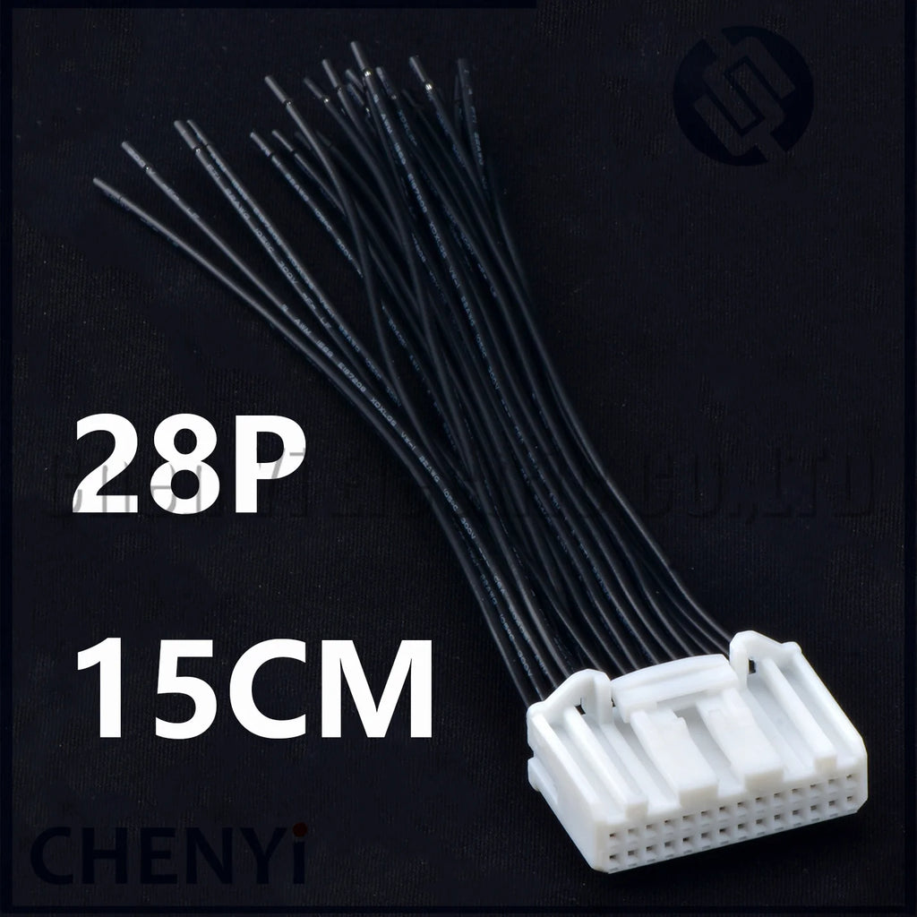 28 Pin Automotive multimedia navigation screen CD host Wire harness Plug Connector Socket 1565380-1 1565377-1 For Toyota Nissan