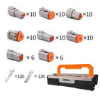 1/5 Boxes 250pcs Deutsch DT Series Waterproof Wire Connector Kit Automotive Sealed Plug with Pins DT06-2/3/4/6S DT04-2/3/4/6P
