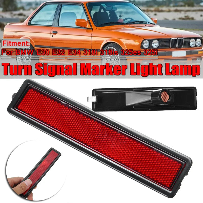 Car LED Rear Side Marker Lamps For BMW E30 E32 E34 3 Series Left Or Right Replacement Rear Bumper Side Marker Light