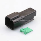 2-PIN Automotive Waterproof Sockets Car 1.6mm Male Female Wiring Harness Connector with Wires Black DT04-2P-E004 DT06-2S-P012