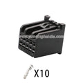 10 PIN Connector Unsealed 0.7mm Series Female Connectors Cable Socket  Wiring Harness AIT2PB-10P-2AK