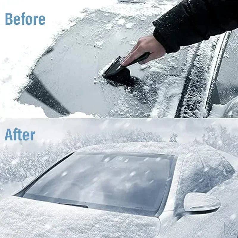 Car Snow Shield - Cotton Material, Foldable Protective Cover, Protection Against Ice, Sun Precipitation, Vehicle Snow Pad Amagi