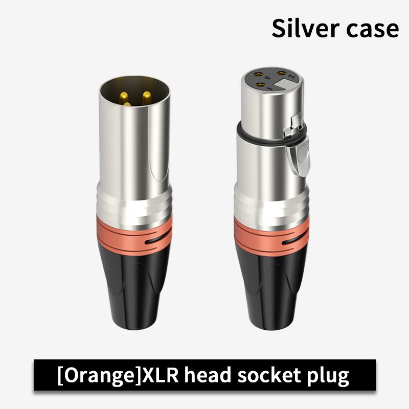 10 Set 3Pin XLR Color Head Pure Copper Pin Male and Female Audio Microphone Connector Canon Welding Plug Socket