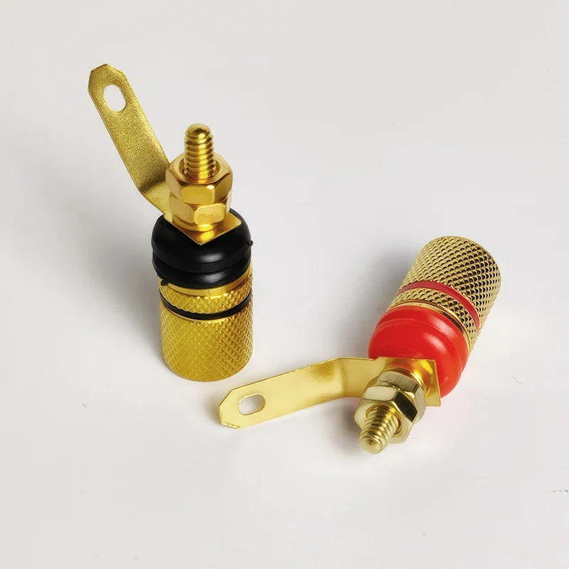 10/20/40PCS 307-Type Gold-Plated Binding Posts, 4mm Banana Sockets for Speaker & Amplifier Panel Mount, High-Current Terminals