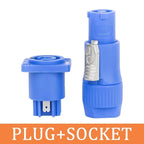 5/10/20PCS 3Pin NAC3FCA NAC3FCB Power Connector Stage Lighting Speakon Male Plug Blue (Input)+White (Output) Plug+Female Socket