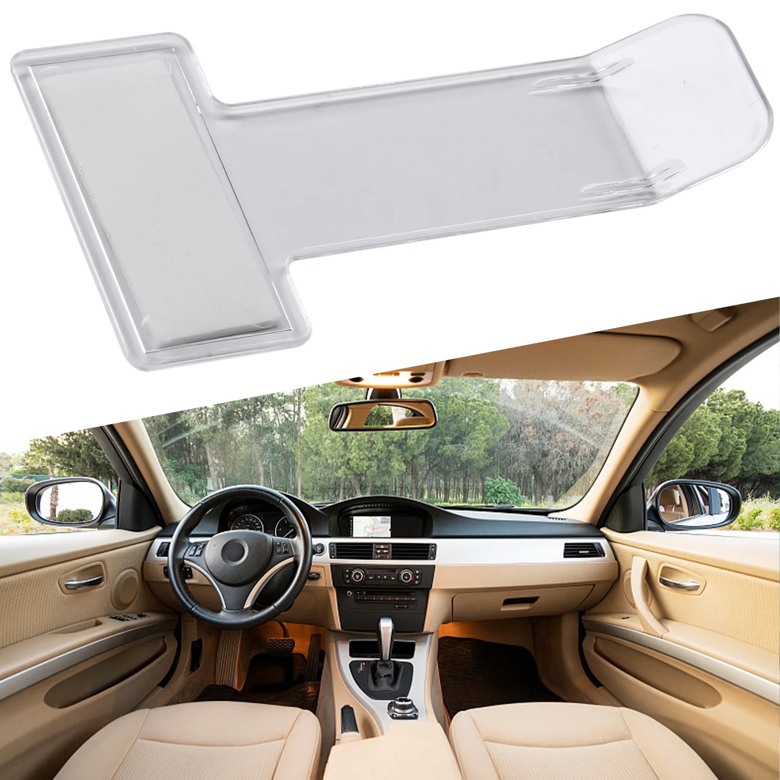 Car Vehicle Parking Ticket Permit Holder Clip Sticker Windscreen Fastener Kit Plastic Permit Card Holder Clip Sticker Car Parts