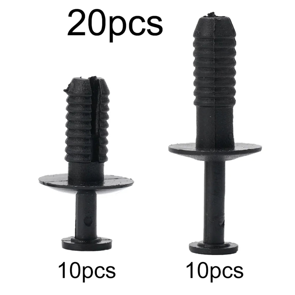 20Pcs Car Expanding Rivet Clips Push Type Retainer For BMW E30 E39 E46 E53 E60 Black Plastic Fastener Interior Accessory