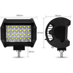 1Pcs LED Light With Accessories 4inch 72W LED Work Light Bar Sport Combo Lamp White For Offroad Driving Truck Tractor Boat Truck