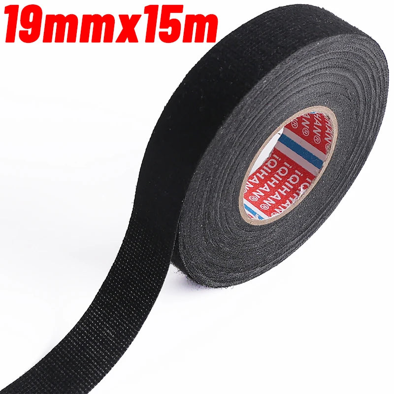 Electrical Insulating Tape Heat Resistant Harness Tape 8/15/19MM Car Cable Harness Wiring Loom Protection Waterproof Tape