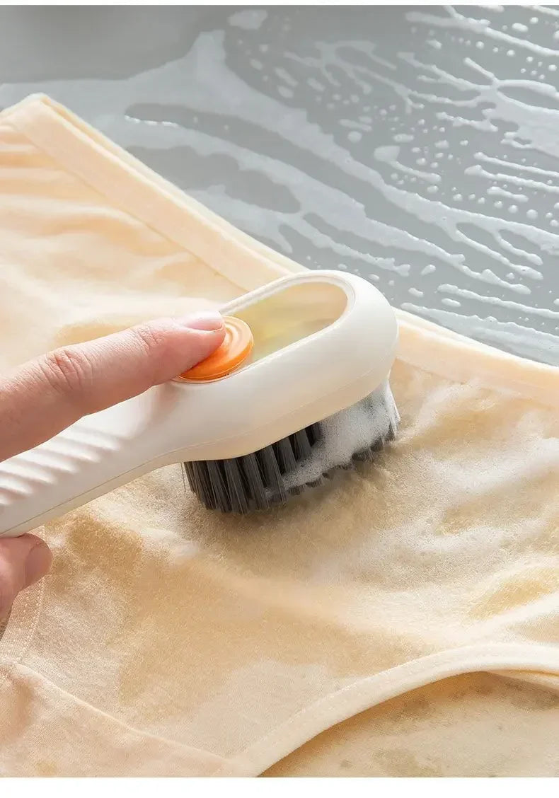 Shoe Brush Multifunction Cleaning Soft Automatic Liquid Shoe Brush Long Handle Clothes Soap Brush With Hook Clean Tool Amagi