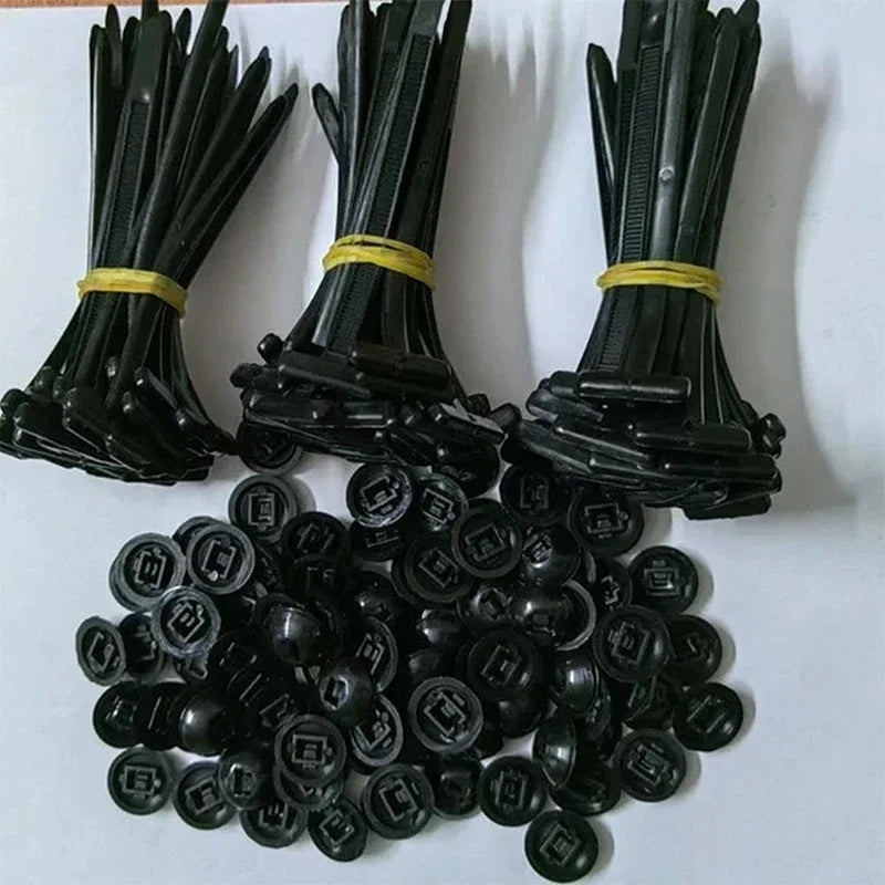10/20/100pcs Nylon Universal Cable Tie Buckle Pin Button Zip Ties Self-Locking Fixed Cables Zip  Wire Fastening Strap Motorcycle